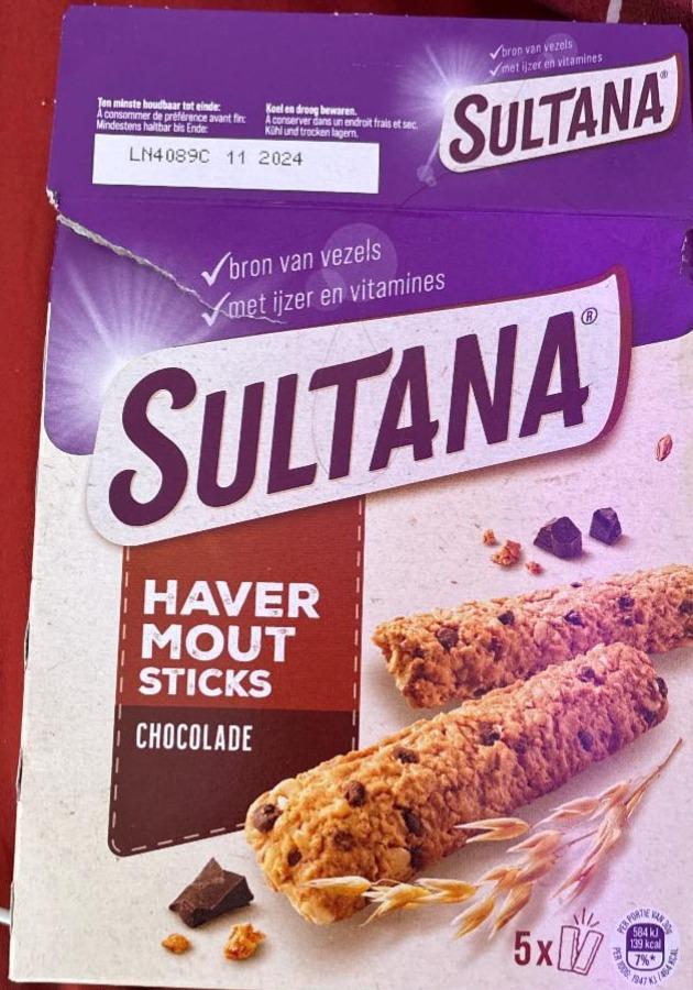 Фото - Havermout sticks chocolade Sultana