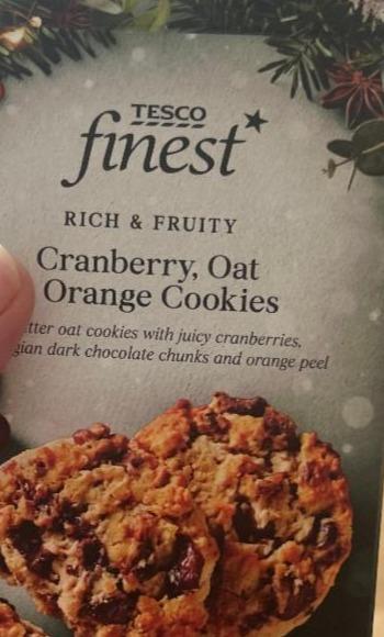 Фото - Печиво Cranberry Oat And Orange Cookies Tesco Finest