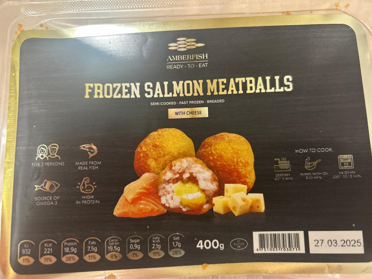 Фото - Frozen Salmon Meatballs Amberfish