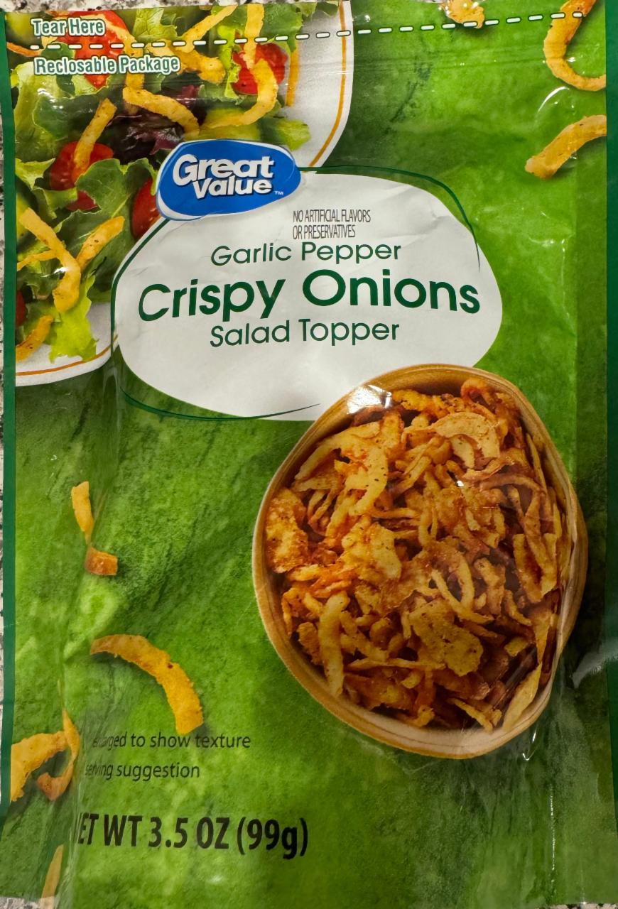 Фото - Crispy onions salad topper garlic pepper Great Value