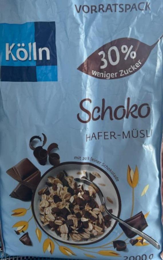 Фото - Vollkorn-hafermüsli mit 12% Schokoladen-und 8% vollmilchschokoladenblättchen Kólon