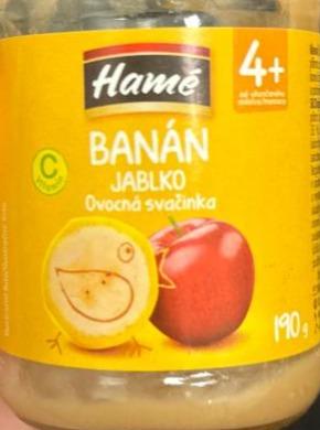 Фото - Banan Jabko ovocná svacinka Hamé