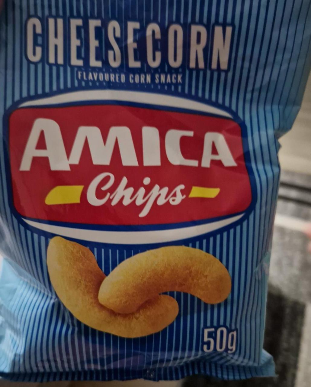 Фото - Снек кукурудзяний зі смаком сиру Amica Chips