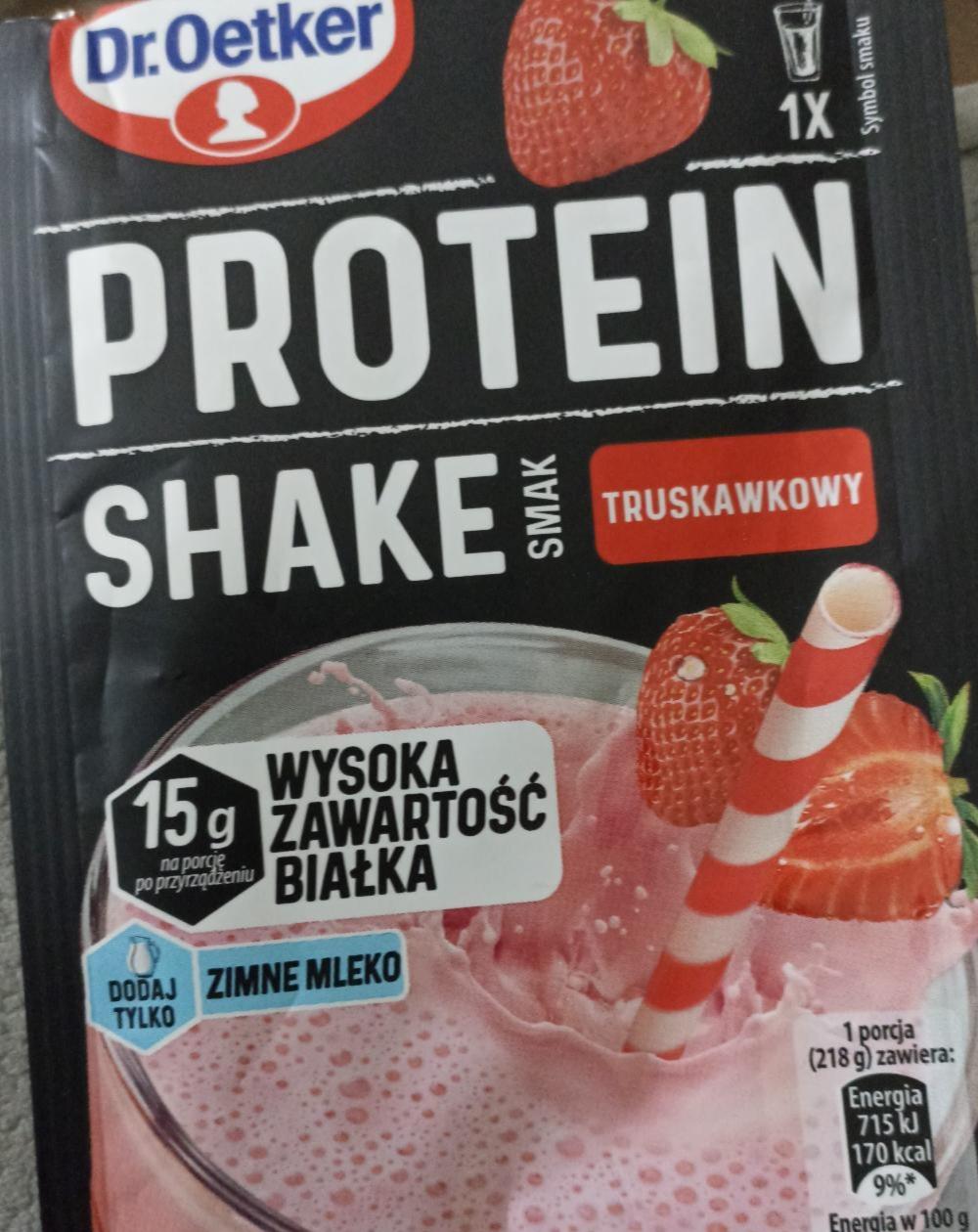 Фото - Коктейль протеїновий полуничний Protein Shake Dr.Oetker