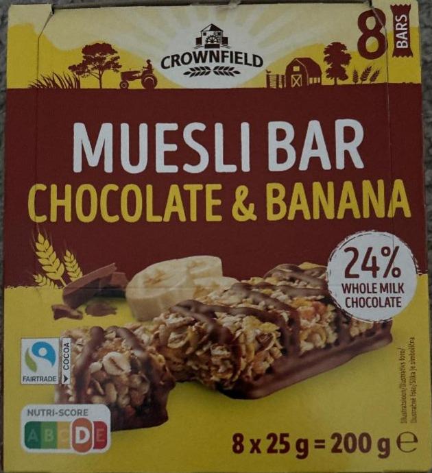 Фото - Muesli Bar Chocolate & Banana Crownfield