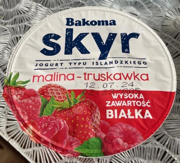 Фото - Skyr jogurt typu islandzkiego malina-truskawka Bakoma