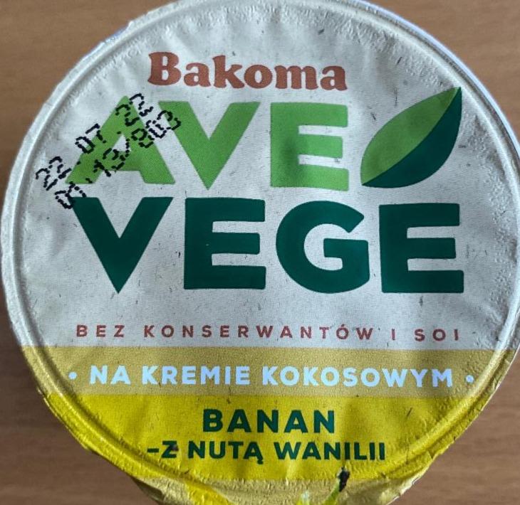 Фото - Кокосовий продукт Ave Vege на рослинній основі з бананом та вільним смаком Bakoma