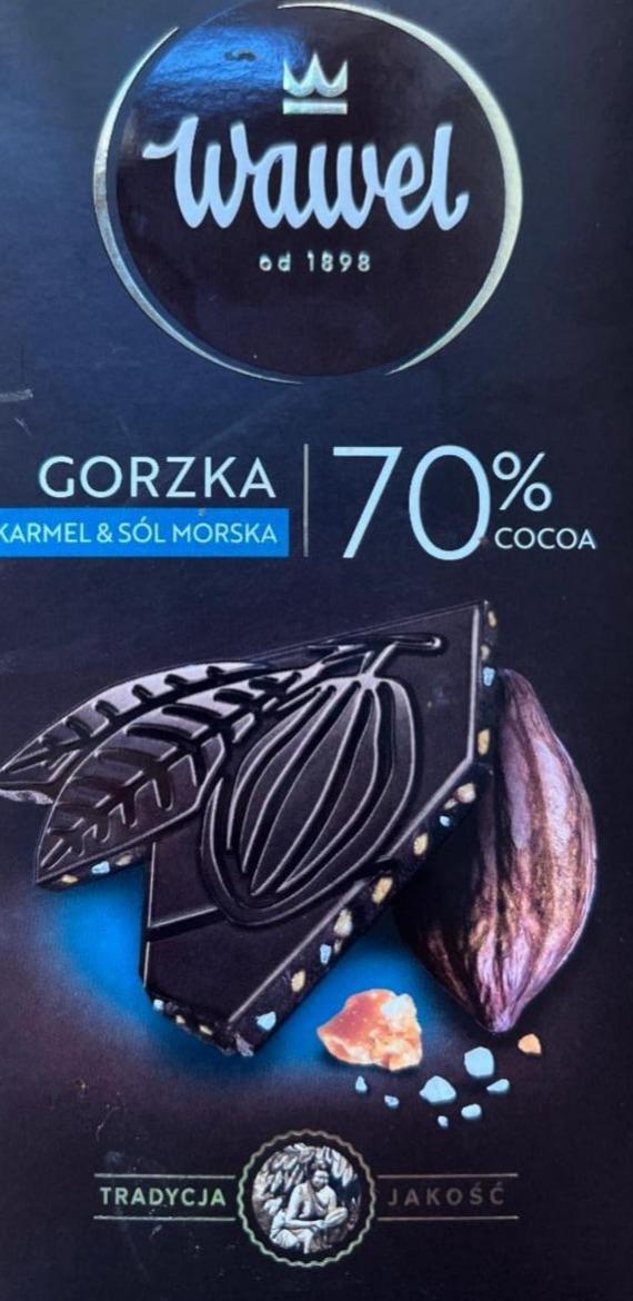 Фото - Czekolada Gorzka 70% Cocoa Karmel & Sol Morska Wawel