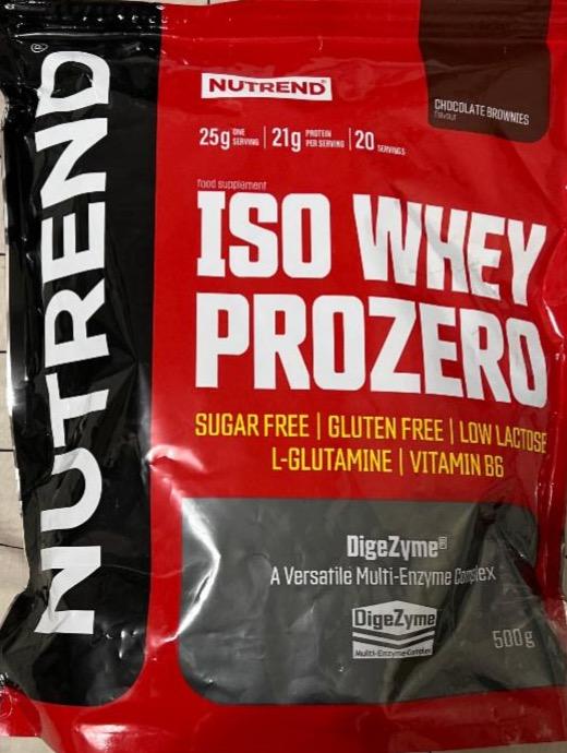 Фото - Iso whey prozero protein chocolate brownies Nutrend