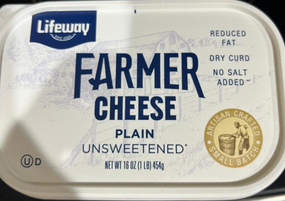 Фото - Farmer cheese plain unsweetened Lifeway