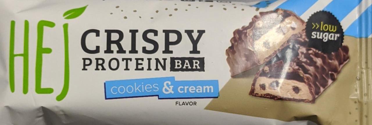 Фото - Crispy protein bar cookies & cream Hej