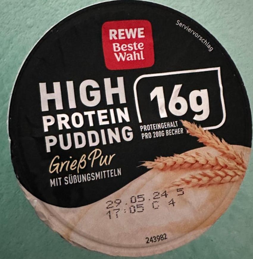 Фото - High Protein Pudding Greiß Pur Rewe beste wahl