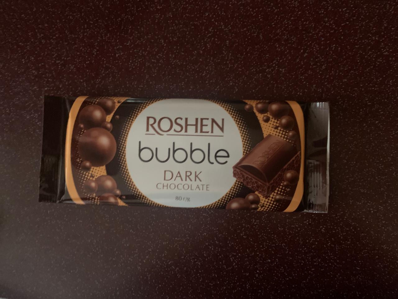 Фото - Шоколад чорний пористий Bubble Dark Chocolate Roshen Рошен