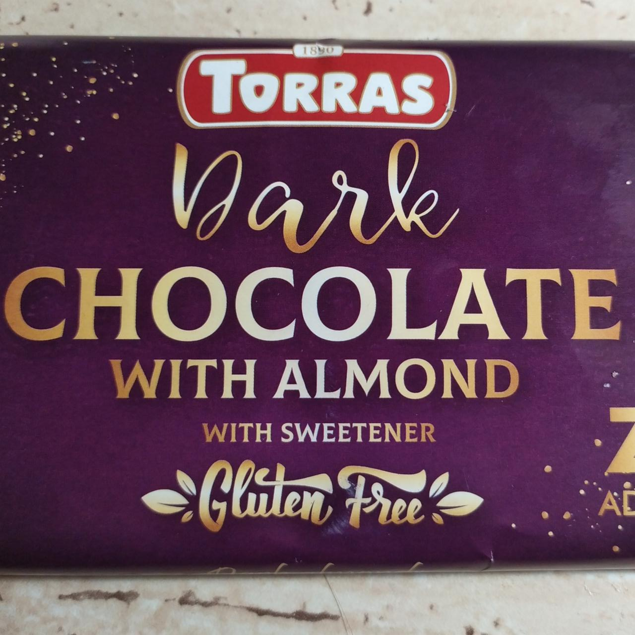 Фото - Шоколад Dark Almonds без цукру Torras