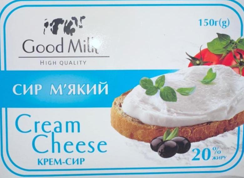 Фото - Сир мʼякий крем-сир 20% жиру Good Milk