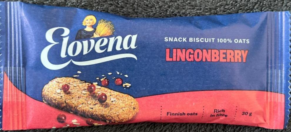 Фото - Snack Biscuit 100% Oats Lingonberry Elovena