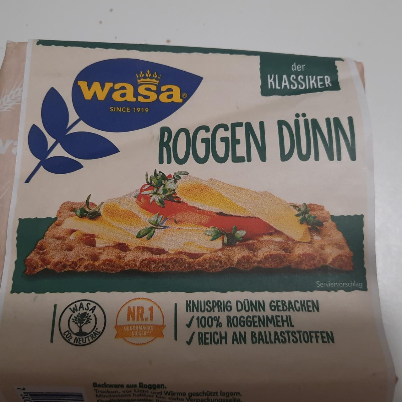 Фото - Хлібці житні Roggen Dunn Wasa