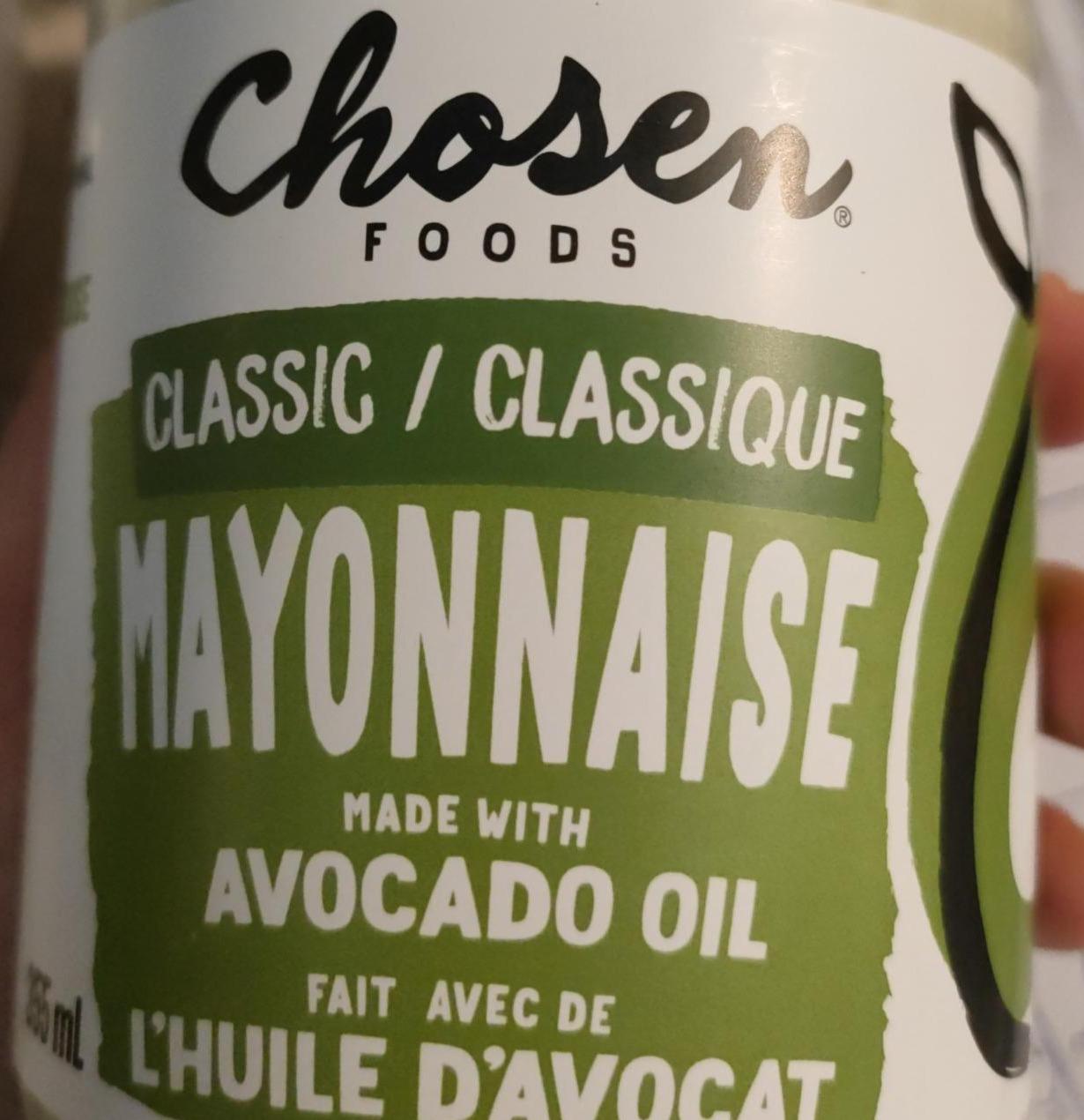 Фото - Classic Mayonnaise made with avocado oil Chosen Foods