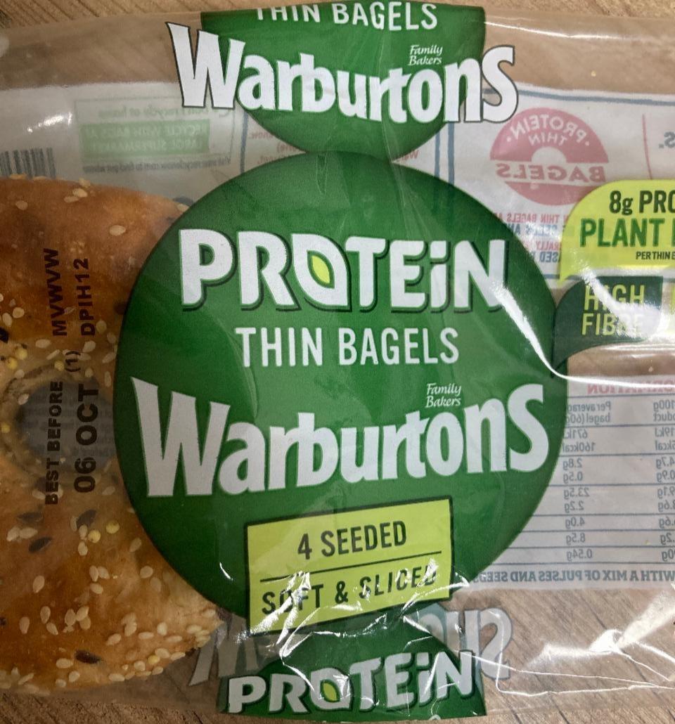 Фото - Protein thin bagels Warburtons