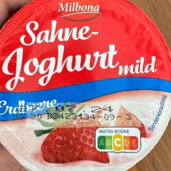 Фото - Sahne jogurt mild erdbeere Milbona