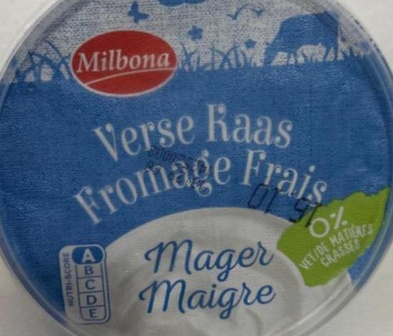 Фото - Verse kaas fromage frais mager Milbona