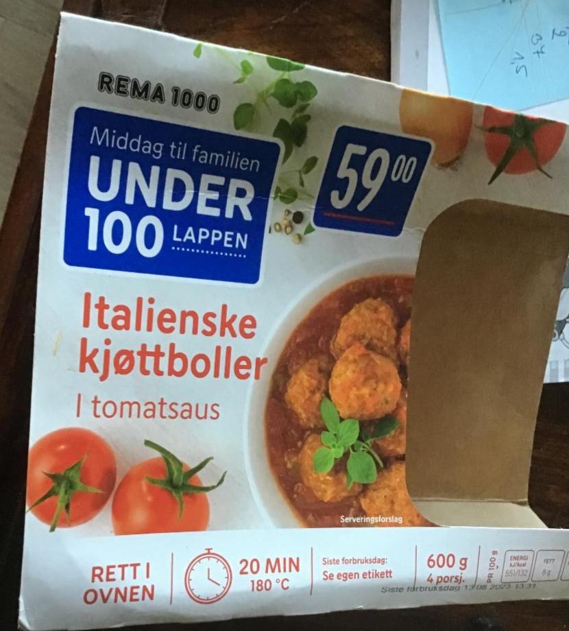 Фото - Italienske kjøttboller i tomatsaus Rema 1000