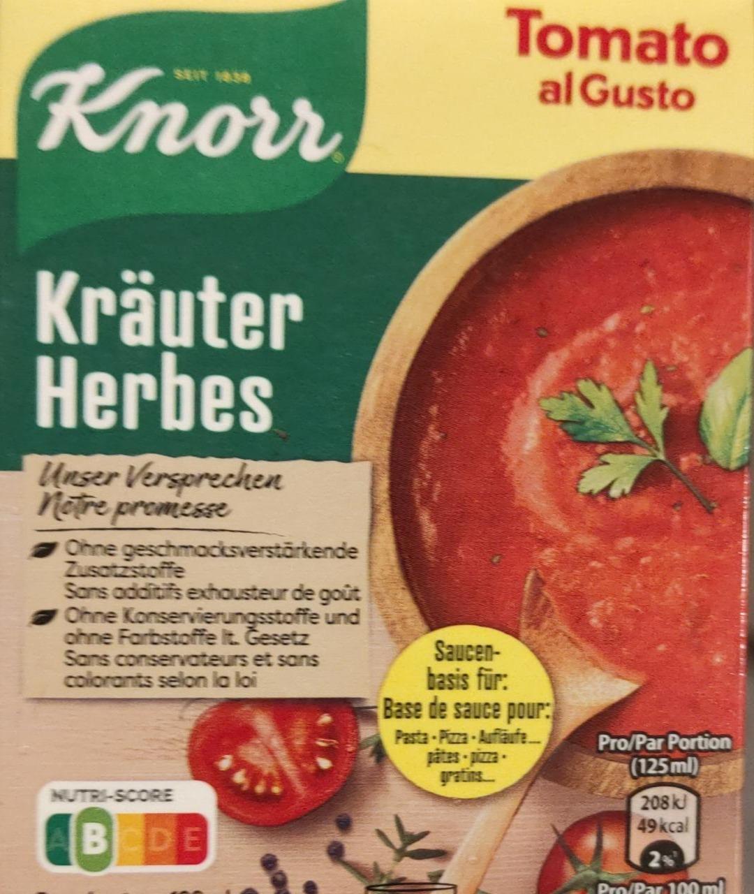 Фото - Kräuter herbes tomato al gusto Knorr