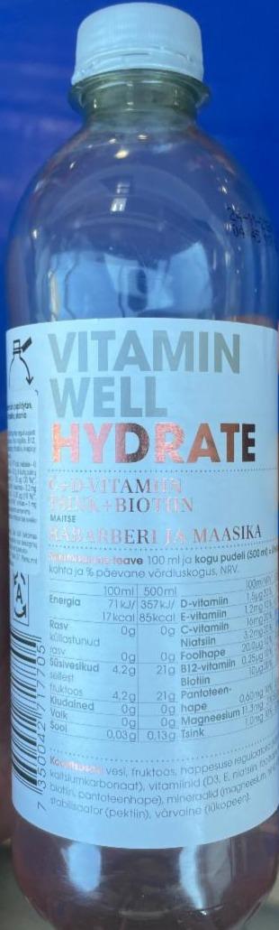 Фото - Вода вітамінна Hydrate Vitamin Well