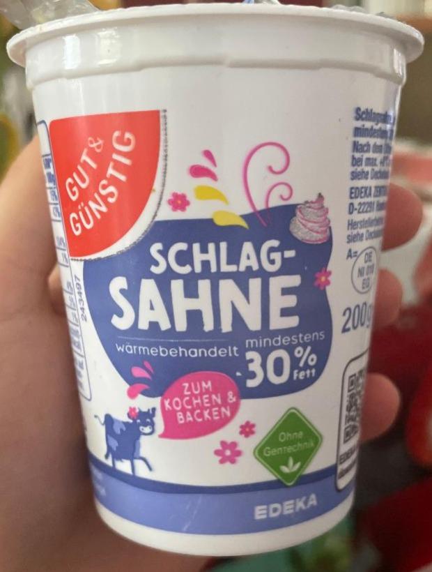 Фото - Schlag Sahne 30% Fett Gut & Günstig