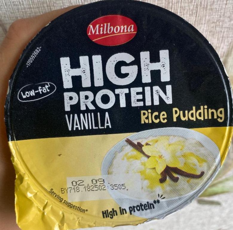 Фото - High protein rice pudding Vanilla Milbona