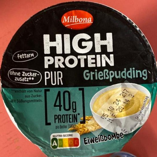 Фото - High protein grießpudding pur Milbona