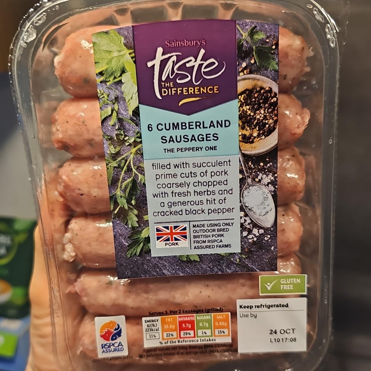 Фото - 6 Cumberland Sausages Taste The Difference Sainsbury's