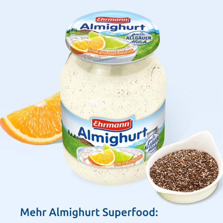 Фото - Йогурт Almighurt Чіа Цитрус Ehrmann