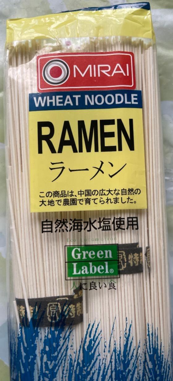 Фото - Wheat noodle Ramen green label Mirai