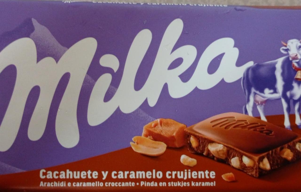 Фото - Cacahuete y caramelo crujiente Milka