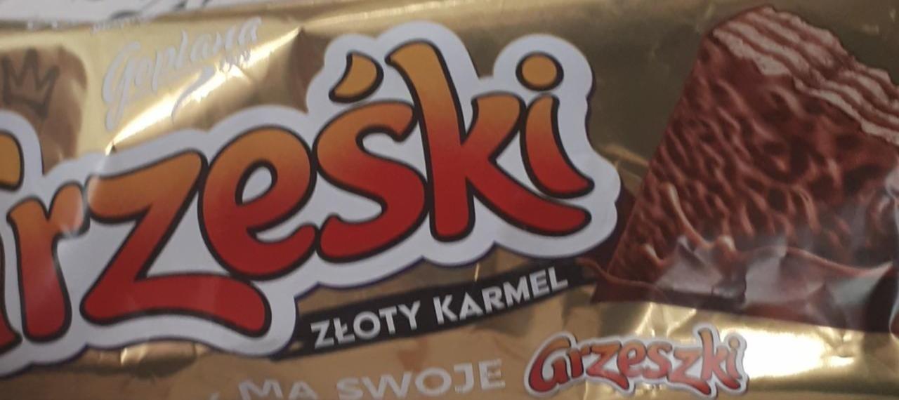 Фото - Wafle Złoty Karmel w Czekoladzie Grześki