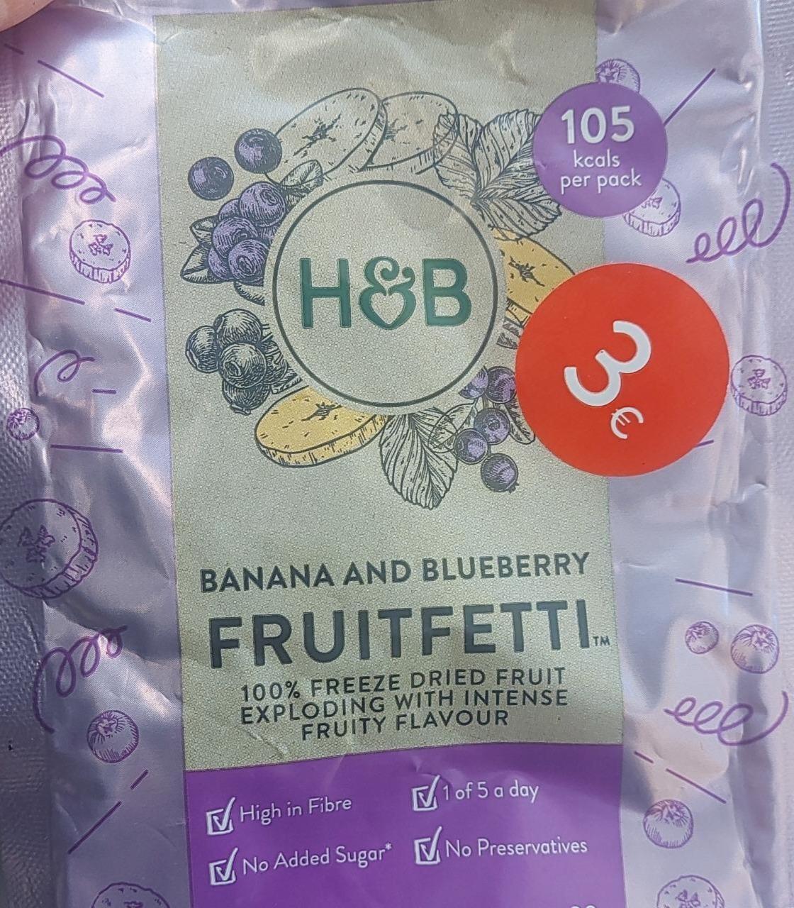 Фото - Banana and Blueberry Fruitfetti Holland & Barrett