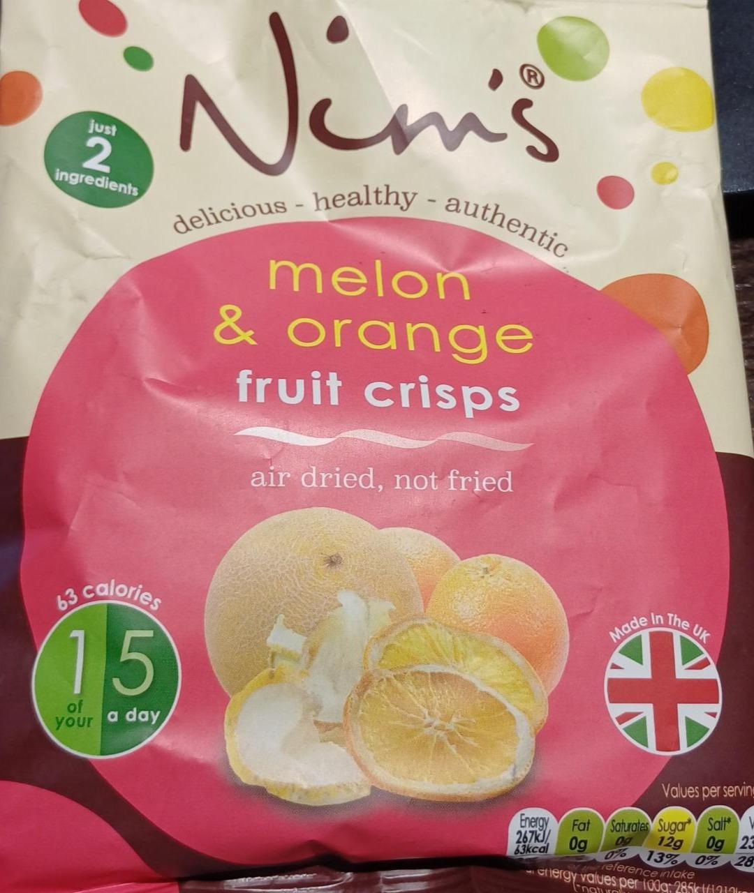 Фото - Fruit crisps melon&orange Nim's