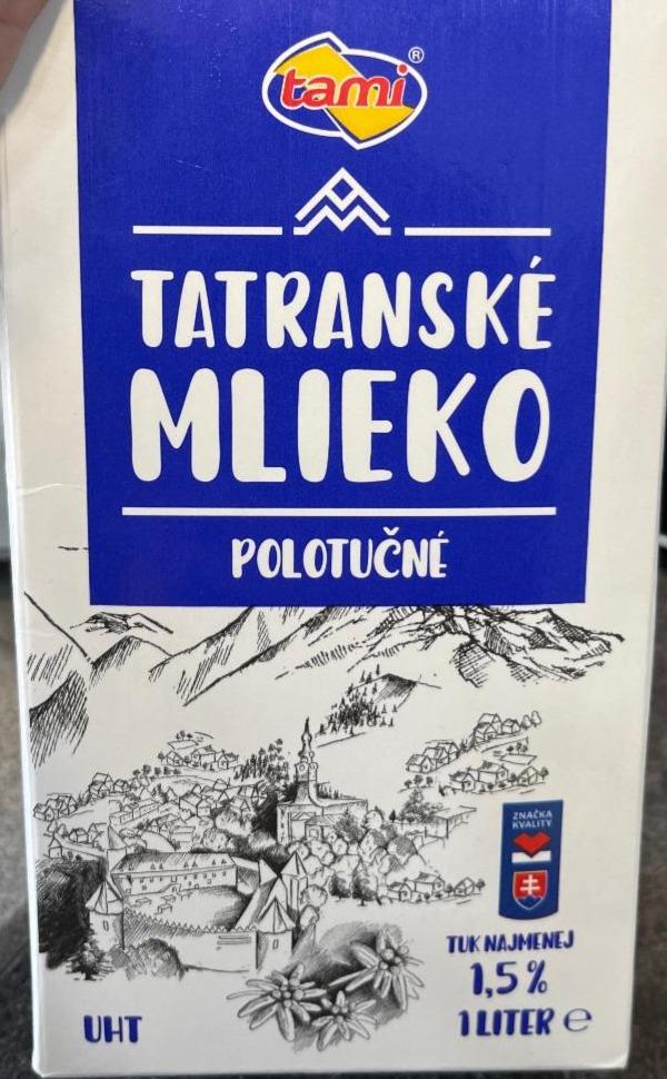 Фото - Mleko polotucne Tatranske Tami