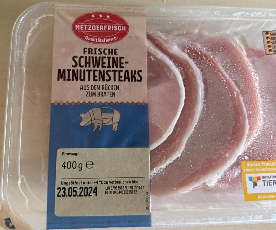 Фото - Frische Schweine-Minutensteaks Metzgerfrisch