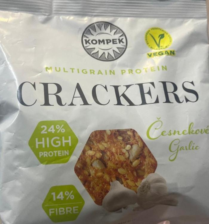 Фото - Protein Multigrain Crackers Garlic Kompek