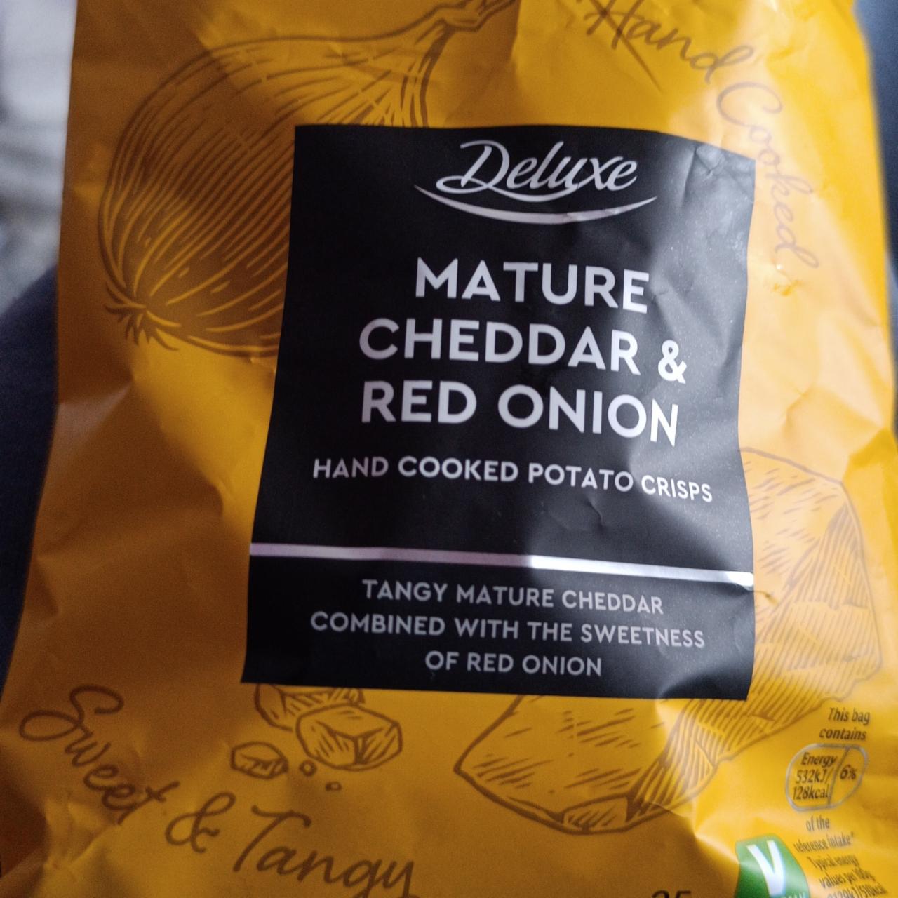 Фото - Mature Cheddar & Red Onion Potato Crisps Deluxe