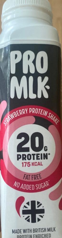 Фото - Protein enriched strawberry flavour milk drink with sweeteners Pro Mlk