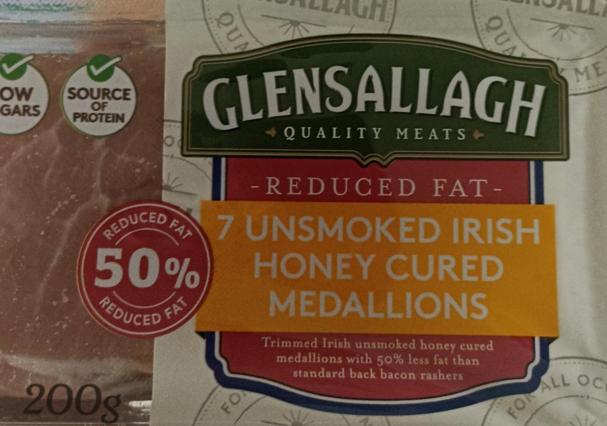 Фото - Reduced fat 7 Unsmoked irish honey cured medallions Glensallagh