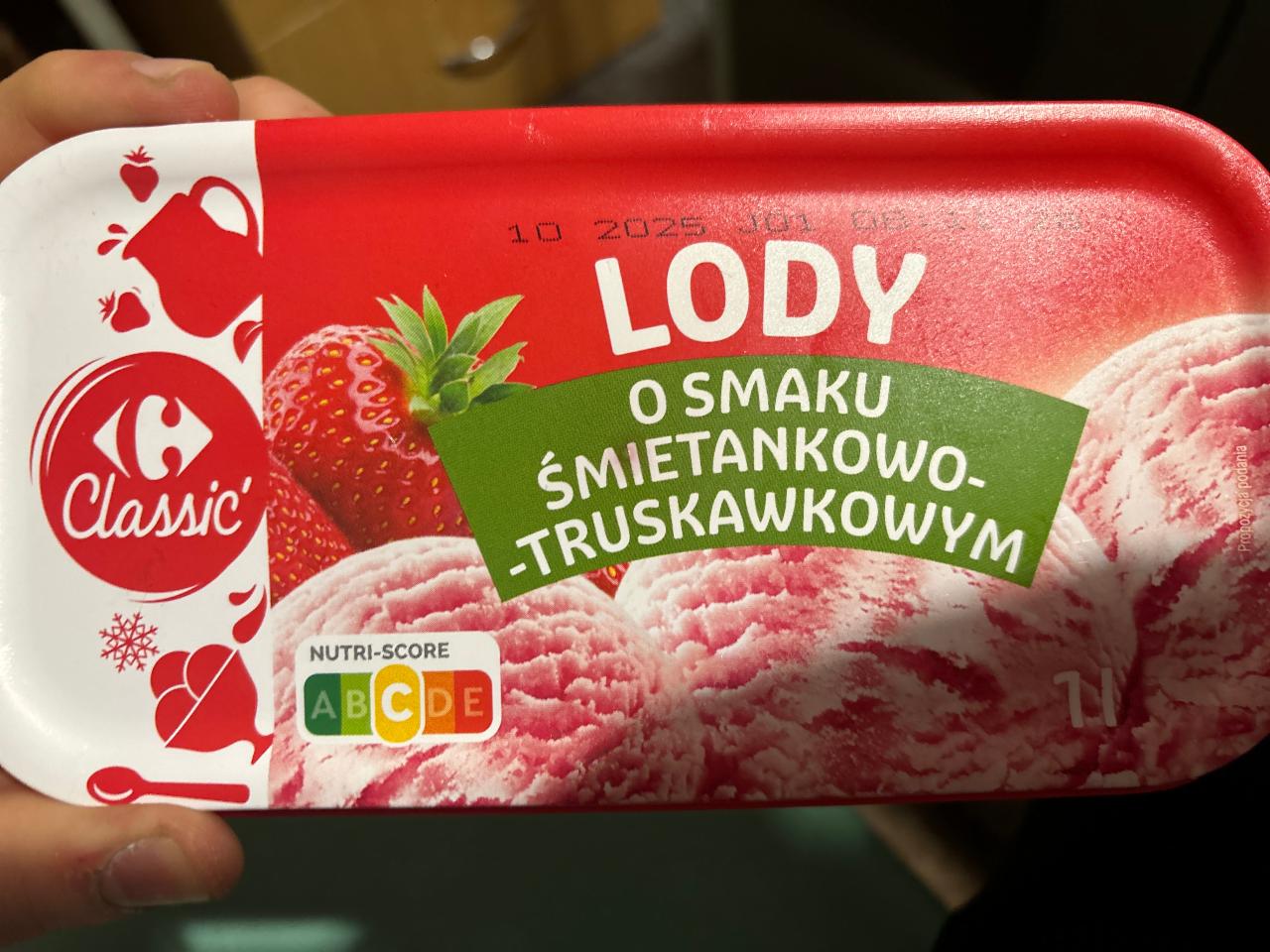 Фото - Lody o smaku smietankowo-truskawkowym Carrefour