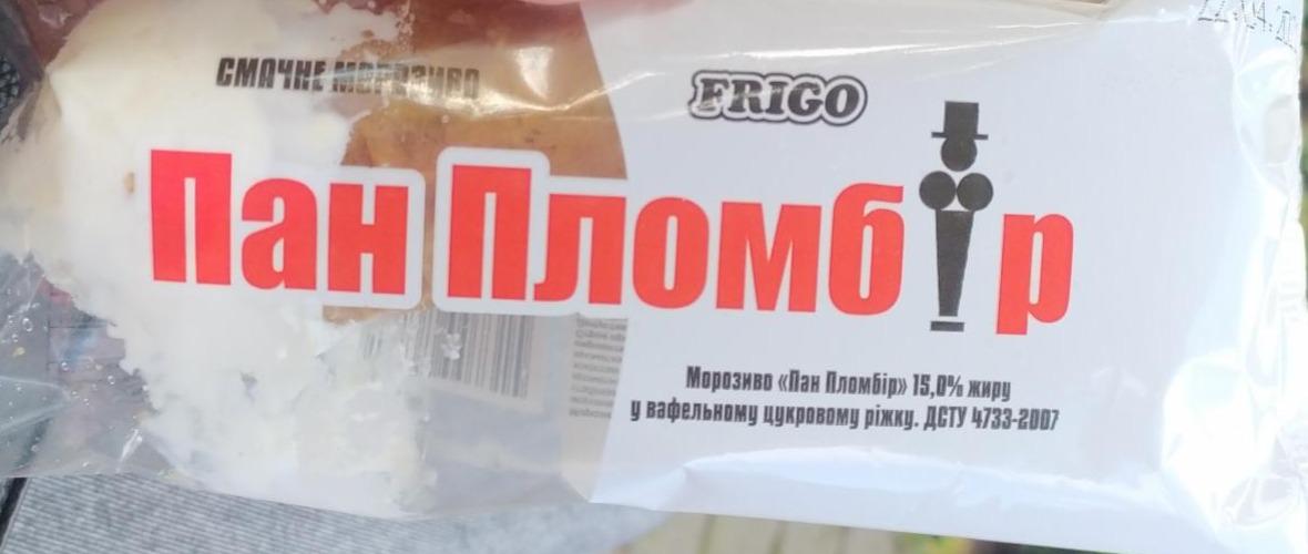 Фото - Морозиво 15% у вафельному ріжку Пан Пломбір Frigo