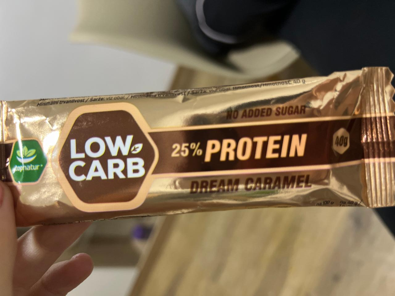 Фото - Батончик протеїновий Low Carb 25% Protein Dream Caramel Topnatur