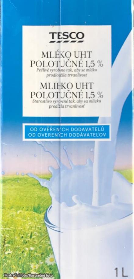 Фото - Mlieko UHT Polotucne 1,5% Tesco