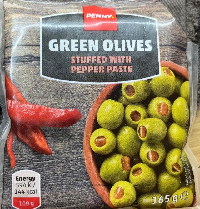 Фото - Grean olives stuffed with pepper paste Penny