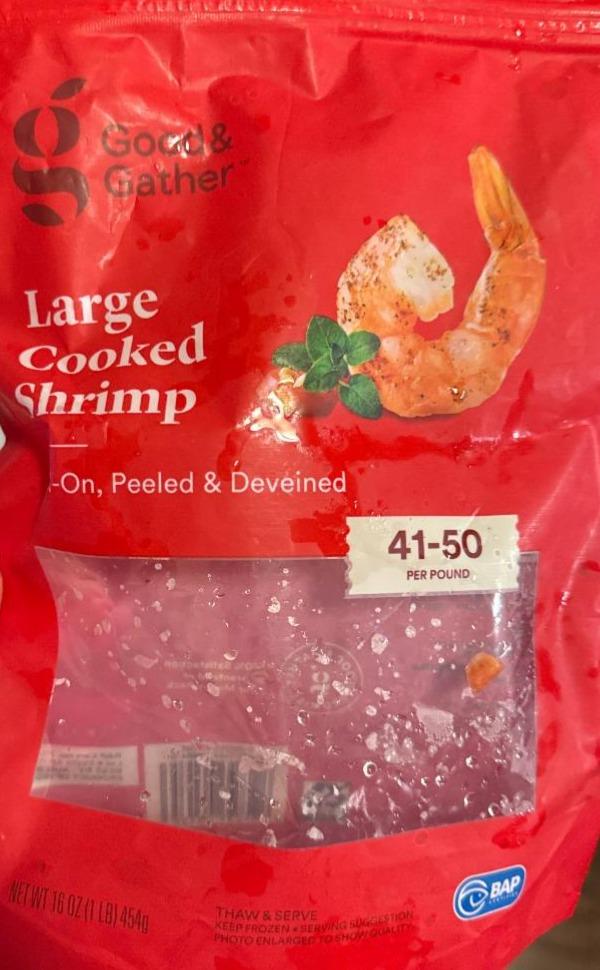 Фото - Lagre cooked shrimps Good & Gather